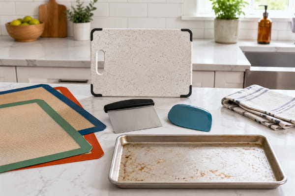 Kitchen cleanup tools that save time after cooking.